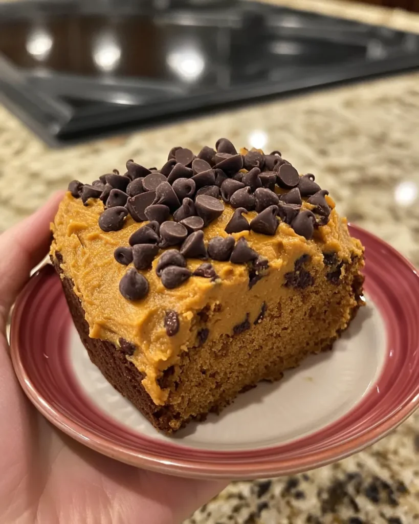 Freshly baked Pumpkin Chocolate Chip Bread loaf with chocolate chips