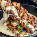 homemade chicken shawarma wrap with creamy garlic sauce